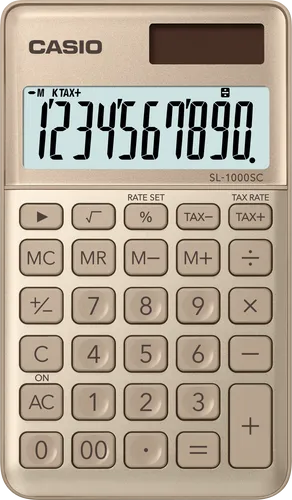 CASIO SL1000SCGD - Casio Taschenrechner, Solar, gold