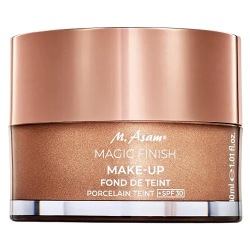 M. Asam Magic Finish Porcelain Teint LSF 30 - 4-in-1 Mousse Make-up für helle Haut, samtig mattes Finish und optimale Deckkraft