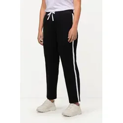 Ulla Popken Damen Jogginghose Hose, Schwarz, D/EU 50-52