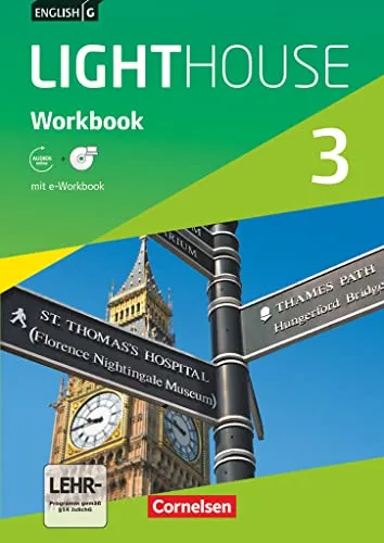 English G Lighthouse - Workbook für 7. Schuljahr mit Audio-Materialien - Englisch lernen mit Workbook und CD-ROM für interaktive Übungen und Online-Audios, ideal zur Unterstützung im Unterricht.