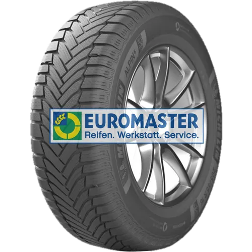 Winterreifen MICHELIN 205/60 R17 93 H M+S PILOT ALPIN 6 - Premium Winterreifen für PKW mit exzellenter Nasshaftung (Klasse B) und hoher Kraftstoffeffizienz (Klasse C), ideal für sichere Fahrten bei winterlichen Bedingungen.