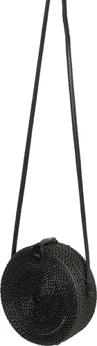 Rattan Handtasche TONDO ca. D20cm Black