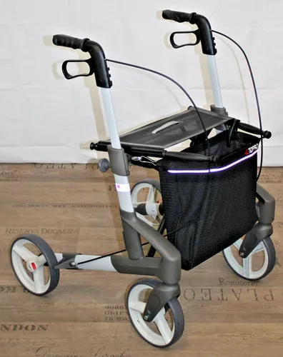 Topro Rollator Troja Original, S - Behinderten-Bedarf mit hohem Komfort: Der Troja Original bietet einfache Handhabung, Sicherheit durch Fahrbremsen und einen praktischen, atmungsaktiven Sitz für sichere Pausen.