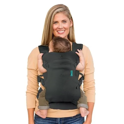 Infantino Flip 4-in-1 Babytrage – Atmungsaktiv & Ergonomisch - Vielseitige 4-in-1 Babytrage aus atmungsaktivem Netzstoff, ideal für Neugeborene von 3,6-14,5 kg, mit Lordosenstütze und verstellbarem Hüftgurt für optimalen Komfort.
