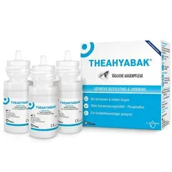 Theahyabak Augentropfen - Arzneimittel zur sofortigen Befeuchtung trockener, müder Augen mit 0,15 % Hyaluronsäure – ideal für Kontaktlinsenträger und ohne Konservierungsstoffe.