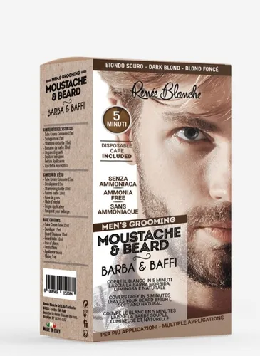 Färbung Bart E Schnurrbart Blond Dunkelbraun - Färbemittel für alle Haartypen, hypoallergen und mit Keratin für eine sanfte Anwendung. Ideal für einen gepflegten Bart und Schnurrbart.