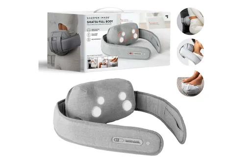 Sharper Image Shiatsu-Massagegürtel Full Body - Vielseitiger Massagegürtel für Rücken, Arme und Beine. Mit waschbarer Hülle und fest eingebautem Akku für kabellosen Genuss. Ideal für entspannende Momente.