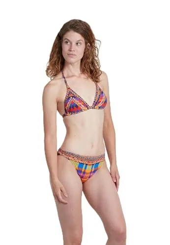 Sunflair Bikini Triangel Neckholder Karomuster Ethnomuster Multicolor Zweiteiler Set mit Softschalen verstellbare Träger schmaler Slip