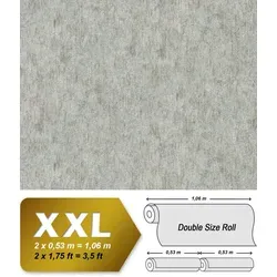 Edem Vliestapete 410ST18 Struktur Tapete Spachteloptik Metallic blass-grün 10,65 m2, leicht strukturiert, Metall-Effekte, (1 Rolle, 10,65 qm), heißgeprägte Vliestapete, grün grün 1.06 m x 10.05 m