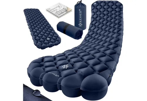 KESSER® Camping Matratze - Aufblasbare Luftmatratze für Outdoor - Isomatten mit innovativem Luftkammerwabensystem, reißfest und wasserfest. Max. Belastung 200Kg, inkl. Tragebeutel und Reparaturset für unbeschwerte Nächte in der Natur.