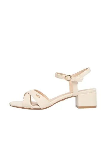 s.Oliver Damenschuhe Sandalen Hoch Sandalette Beige Elegant - Größe 41 EU - Elegante Sandalette in Beige mit Blockabsatz für einen stilvollen Auftritt. Ideal für besondere Anlässe oder den Alltag.
