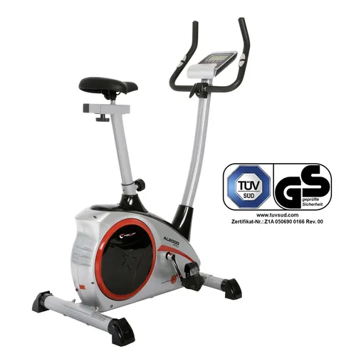Christopeit Sport Ergometer AL 2000 Pro - Silber - Heimtrainer & Ergometer mit drahtlosem Pulsmessgurt, großem LCD-Display und 6 Anzeigefenstern für optimale Trainingskontrolle.