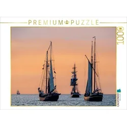CALVENDO Puzzle CALVENDO Puzzle Windjammer auf der Ostsee im Abendlicht 1000 Teile Lege-Größe 64 x 48 cm Foto-Puzzle Bild von Rico Ködder, 1000 Puzzleteile