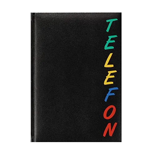 Herlitz Telefonbuch 22376 A5 schwarz - Praktisches A5 Telefonbuch mit Register A-Z, wattiertem Einband und 96 Seiten für eine einfache Organisation Ihrer Kontakte. Ideal für den täglichen Gebrauch.