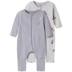 Name It Schlafanzug NBFNIGHTSUIT 2P ZIP FF LILAC DEER NOOS – Lila 98 EU - Bequemer 2-teiliger Schlafanzug in zartem Lila mit süßem Allover-Druck. Der praktische Reißverschluss bis in den Schritt sorgt für einfaches An- und Ausziehen. Ideal für entspannte Nächte.