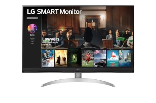 LG 32SQ700S-W 31,5" 4K VA LED Monitor - Monitore mit 4K Ultra HD Auflösung, beeindruckendem Kontrastverhältnis von 3000:1 und integrierten Lautsprechern für ein klares Seherlebnis. Ideal für Gaming, Filme und Fotobearbeitung.