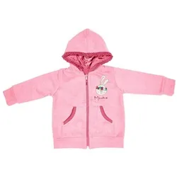 Miuko Hoodie für Mädchen in Pink mit Blumenkranz - Bequemer Kinder-Sweater aus 100% Baumwolle, ideal für jeden Tag, erhältlich in Größen 74-128.