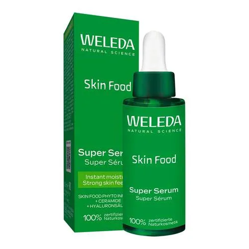Weleda Skin Food Super Serum 30 ml - Gesichtsserum für maximale Feuchtigkeit & Glow, ideal für ein starkes, geschmeidiges Hautgefühl.