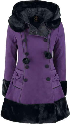 Hell Bunny Wintermantel Damen Sarah Jane Coat lila S