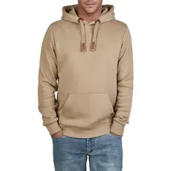 DENIMFY Kapuzenpullover Herren Hoodie DFIvo - Herren-Sweatshirt in Cobblestone Beige, aus 60% Baumwolle, 40% Polyester, ideal für lässige Outfits mit praktischer Kängurutasche und bequemer Passform.