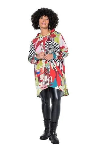 Angel of Style Oversize Hoodie mit Patchmuster - Stylischer Oversize Hoodie aus weichem Sweatmaterial mit einzigartigem Patchmuster. Ideal für lässige Looks und optimalen Tragekomfort. Perfekt für entspannte Freizeitaktivitäten.