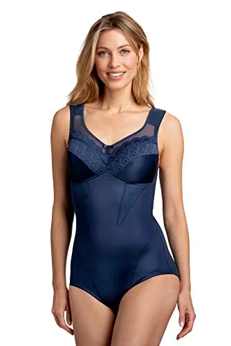 Body MISS MARY, Damen, Gr. 100, Cup D, blau (marine) - Funktionsunterwäsche mit figurformendem Design. Der Body bietet optimalen Halt durch Vollschalen und verstärkt die Taille für eine schöne Silhouette.