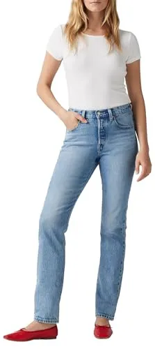 Levi's Damen 501® Jeans - Hollow Days, 27W/30L - Damen-Jeanshosen mit hohem Bund und geradem Schnitt, ideal für einen lässigen Look. Die leichte Indigo-Waschung sorgt für einen modernen Vintage-Stil.