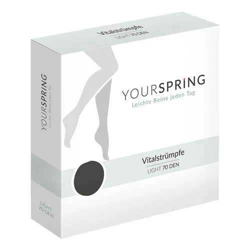 Yourspring light transparent 70den AD 40 / 41 schwarz  2 St