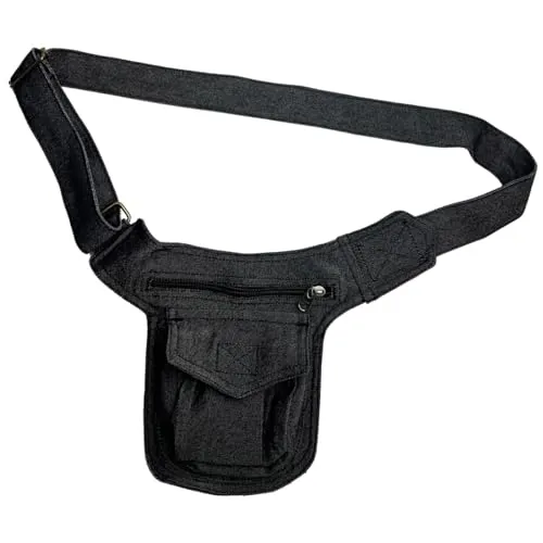 Simandra Gürteltasche für Damen und Herren - Vielseitige Bauchtasche in Farbe2 - Praktische Gürteltasche für Festivals und Freizeit mit verstellbarem Gurt. Viele Fächer für optimale Organisation. Erhältlich in verschiedenen Farben und fair produziert in Nepal.