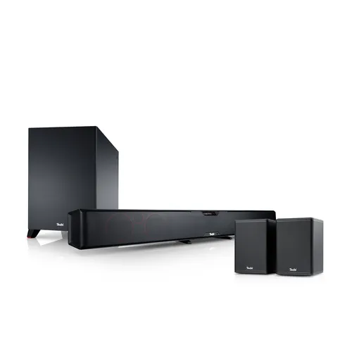 Teufel CINEBAR PRO Surround Soundsystem 4.1 - High-End Soundbar mit kabellosem Subwoofer und Rear-Speakern für ein unvergleichliches Klangerlebnis. Unterstützt WLAN, Bluetooth und 4K-Video.