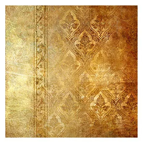 Bilderwelten Vintage Mustertapete Retro inkl. Kleister 336x336cm - Vliestapete Made in Germany - Barock Tapete Schlafzimmer - Vintage Tapete Barock - Wandtapete Wohnzimmer Flur T_2466
