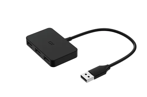 ISY IHU 1002, USB Hub, Schwarz