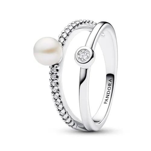 PANDORA Sterling silver Mixed stone White 193145C01