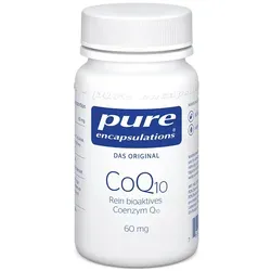 Pure Encapsulations CoQ10 60 mg - Hochdosiertes Nahrungsergänzungsmittel mit 60 mg Coenzym Q10, laktosefrei und hypoallergen für optimale Bioverfügbarkeit