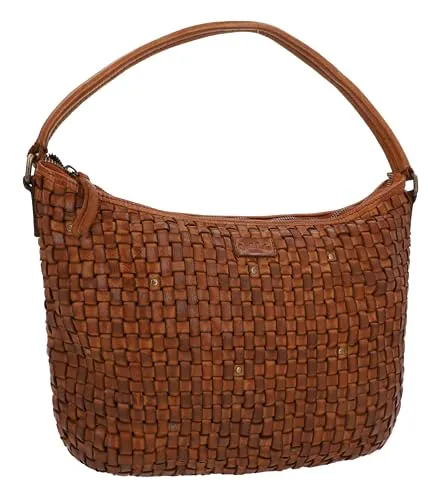 Gusti Umhängetasche Leder Aarna - Vintage Handtasche für Damen und Herren - Damen-Henkeltaschen mit schickem Vintage Design, ideal für jeden Anlass und bietet ausreichend Platz für Handy, Portmonee und mehr.