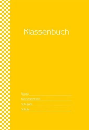 Klassenbuch "Standard", Umschlagfarbe: gelb