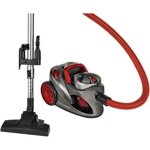 Clatronic Bodenstaubsauger BS 1294 Eco-clean 700W rot - Staubsauger, beutellos mit 1,25L Staubauffangbehälter, 2 HEPA-Filter und höhenverstellbarem Teleskoprohr für komfortable Reinigung ohne Staubbeutel-Nachkauf.