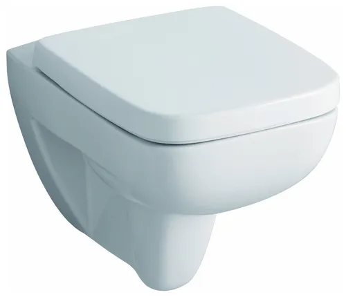 Geberit Renova Plan Wand WC 202150000 - Hochwertiges Wand Tiefspül WC in elegantem Weiß mit 4,5/6 Litern Spülvolumen, ideal für moderne Badezimmer. WC-Sitz separat erhältlich.