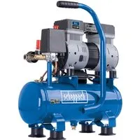 Scheppach HC08Si Ultra Silent Kompressor - Kompakter und leiser 6L Kompressor mit 8 bar Druck, ölfrei und wartungsarm. Ideal für Haus und Werkstatt mit 162 L/min Ansaugleistung und nur 67,4 dB(A) Geräuschpegel.