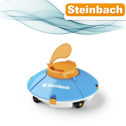 Steinbach Poolrunner Battery Basic - Akkubetrieb Poolroboter - Schwimmbeckensauger für Pools bis 10 m², mit innovativer "Touch & Reverse" Technologie für effektive Bodenreinigung und einfache Handhabung.