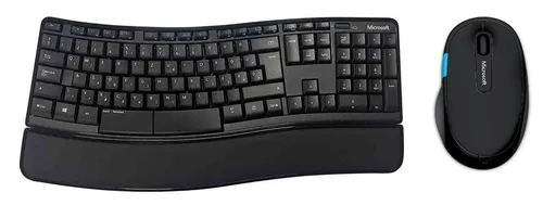Microsoft Sculpt Comfort Desktop Ergonomic Wireless L3V-00020 - Ergonomisches Tastatur- und Maus-Set - Tastatur-Sets für optimalen Komfort mit ergonomischem Design, ideal für langes Arbeiten ohne Verspannungen.