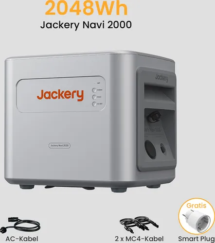 Jackery Navi 2000 Balkonkraftwerk mit Speicher - Solaranlage mit 2048-8192Wh Speicherkapazität, ideal für nachhaltige Energieversorgung und sofort lieferbar in 3-7 Tagen.
