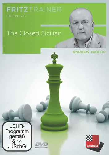 Andrew Martin | The Closed Sicilian | Interaktives Videoschachtraining - Hobbys & Freizeit, 300 Minuten umfassendes Schachtraining auf DVD-ROM, ideal für Schachliebhaber, die ihre Strategien verbessern möchten.