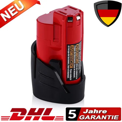 3500mAh 12V Lithium Akku für Milwaukee für M12 M12B2 M12B4 48-11-2402 48-11-2440