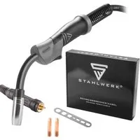 STAHLWERK AK15 | MB15 Schweißbrenner mit 4m Schlauchpaket - MIG-Schweißgeräte, ergonomischer Griff für ermüdungsfreies Arbeiten und integrierte Gaskühlung für maximale Leistung und Langlebigkeit.