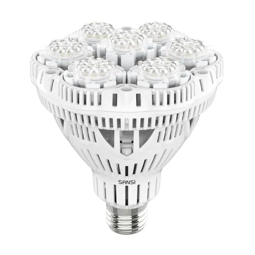 SANSI 36W LED Pflanzenlampe Vollspektrum E27 - Vollspektrum Pflanzenlampe für effektives Pflanzenwachstum, ideal für Indoor-Gärten und Hydroponik mit patentierter COC-Technologie für verbesserte Lichtausbeute.