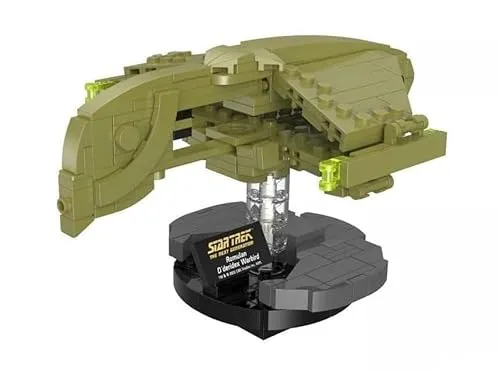 BlueBrixx Pro - Star Trek Romulan D'deridex Warbird - Mini-Modell-Bausatz für Erwachsene und Kinder, 266 Klemmbausteine, Offiziell lizenziert, Ausstellungsständer inklusive, 104559