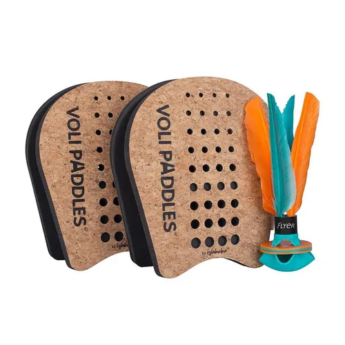 Waboba Voli Paddle Game | Inklusive Korkpaddel und Flyer - Sonstige Kreativspielzeuge – Actiongeladenes Paddelspiel für draußen, fördert Koordination und Reaktionsfähigkeit, ideal für Kinder ab 8 Jahren.