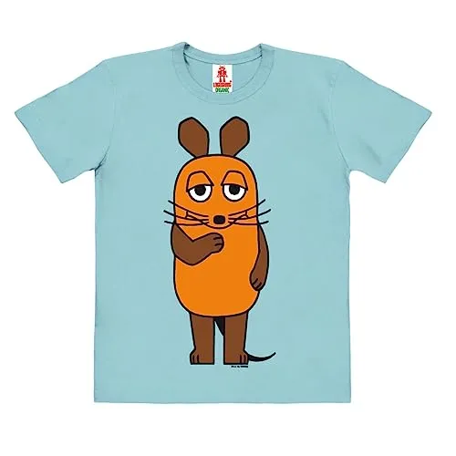 Logoshirt®️ TV I Die Sendung mit der Maus - Bio T-Shirt für Kinder - Fun-T-Shirt aus 100% weicher Bio Baumwolle, offiziell lizenziertes Design mit der TV Maus, idealer Tragekomfort und langlebiger Vintage-Print.