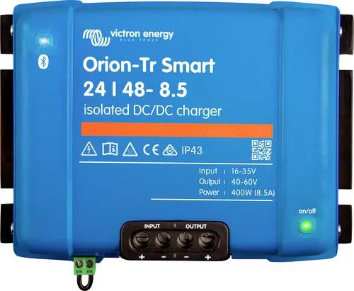 Victron Energy Orion-Tr Smart DC-DC-Ladegerät - Intelligentes DC-DC-Ladegerät für Fahrzeugbatterien, optimiert für Euro 5 & 6, mit Bluetooth Steuerung und robustem Design für maximale Leistung und Lebensdauer.